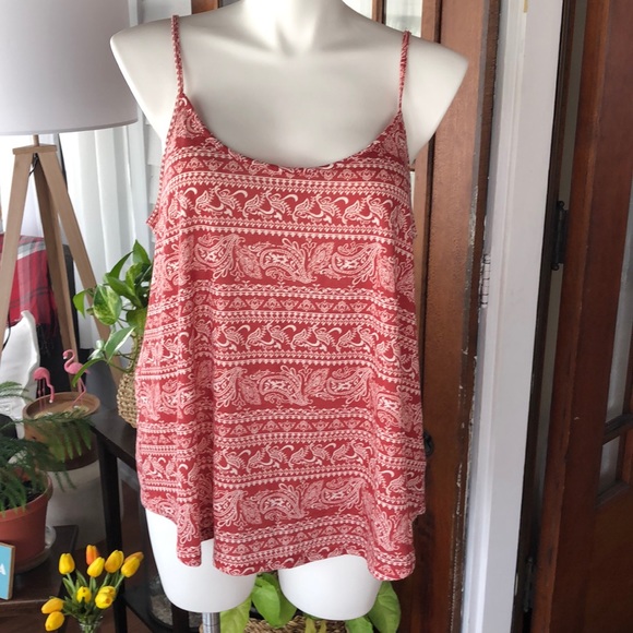 Maurices Tops - Maurices Tank Top Terra-cotta and Ivory xxl